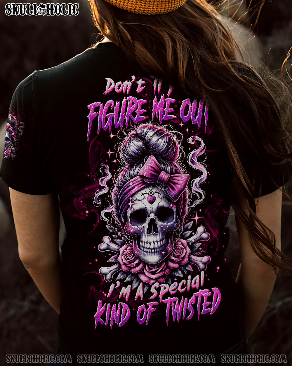 BLISSCORNERS I'M A B DON'T TRY ME MESSY BUN ROSE ALL OVER PRINT