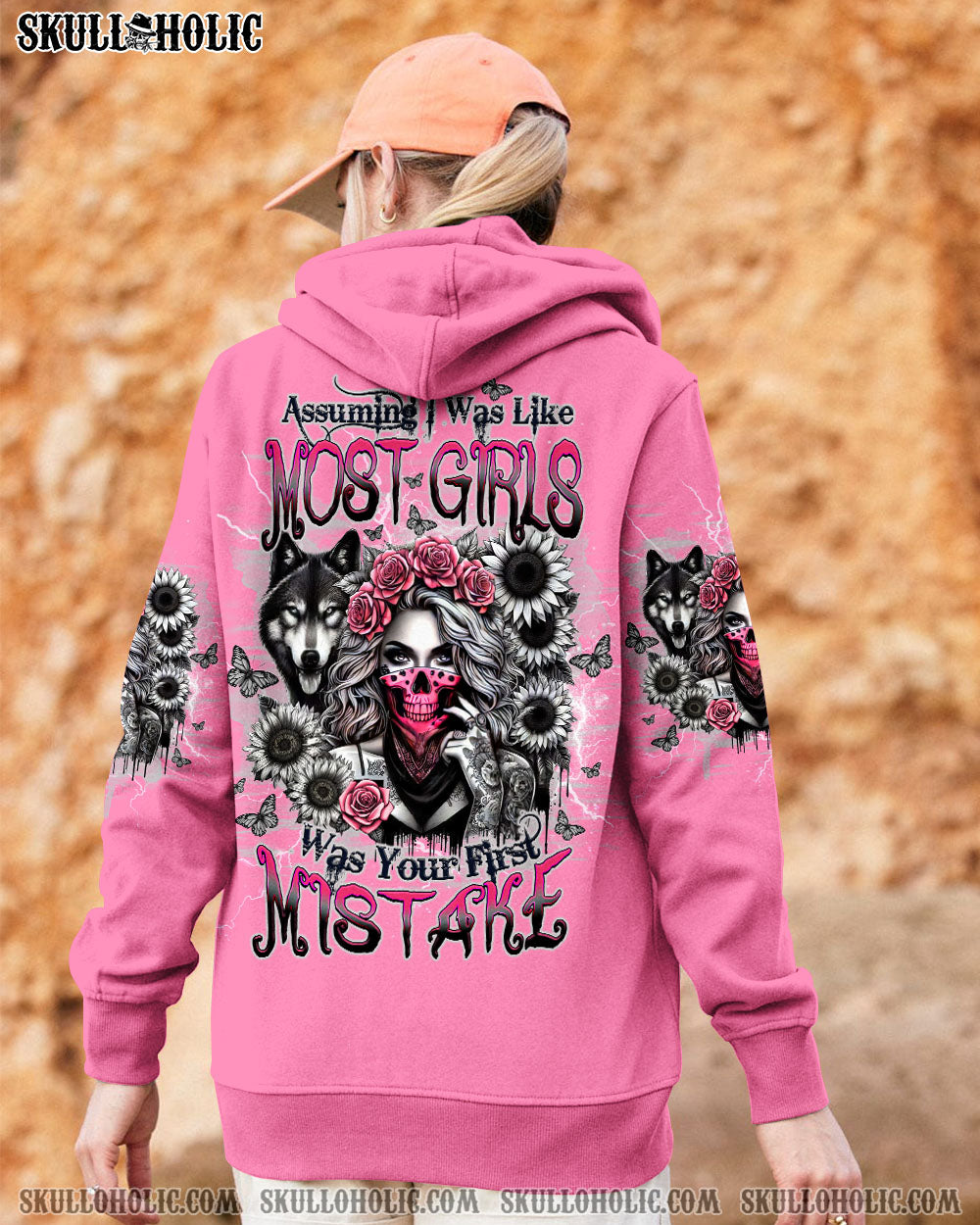 BLISSCORNERS ASSUMING I WAS LIKE MOST GIRLS WOLF SKULL LADY ALL OVER PRINT