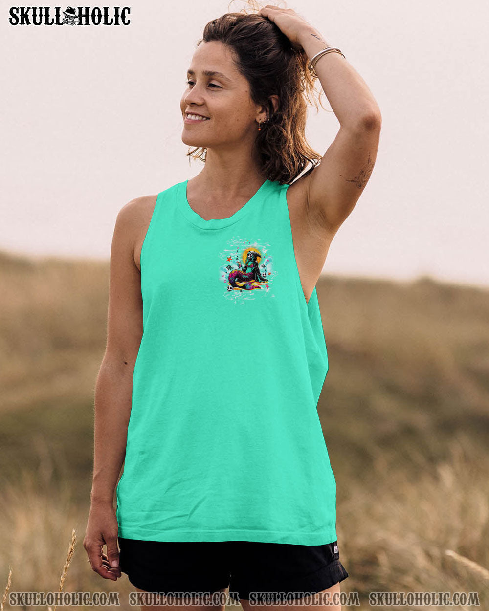 BLISSCORNERS STAY SALTY SKELETON MERMAID ALL OVER PRINT