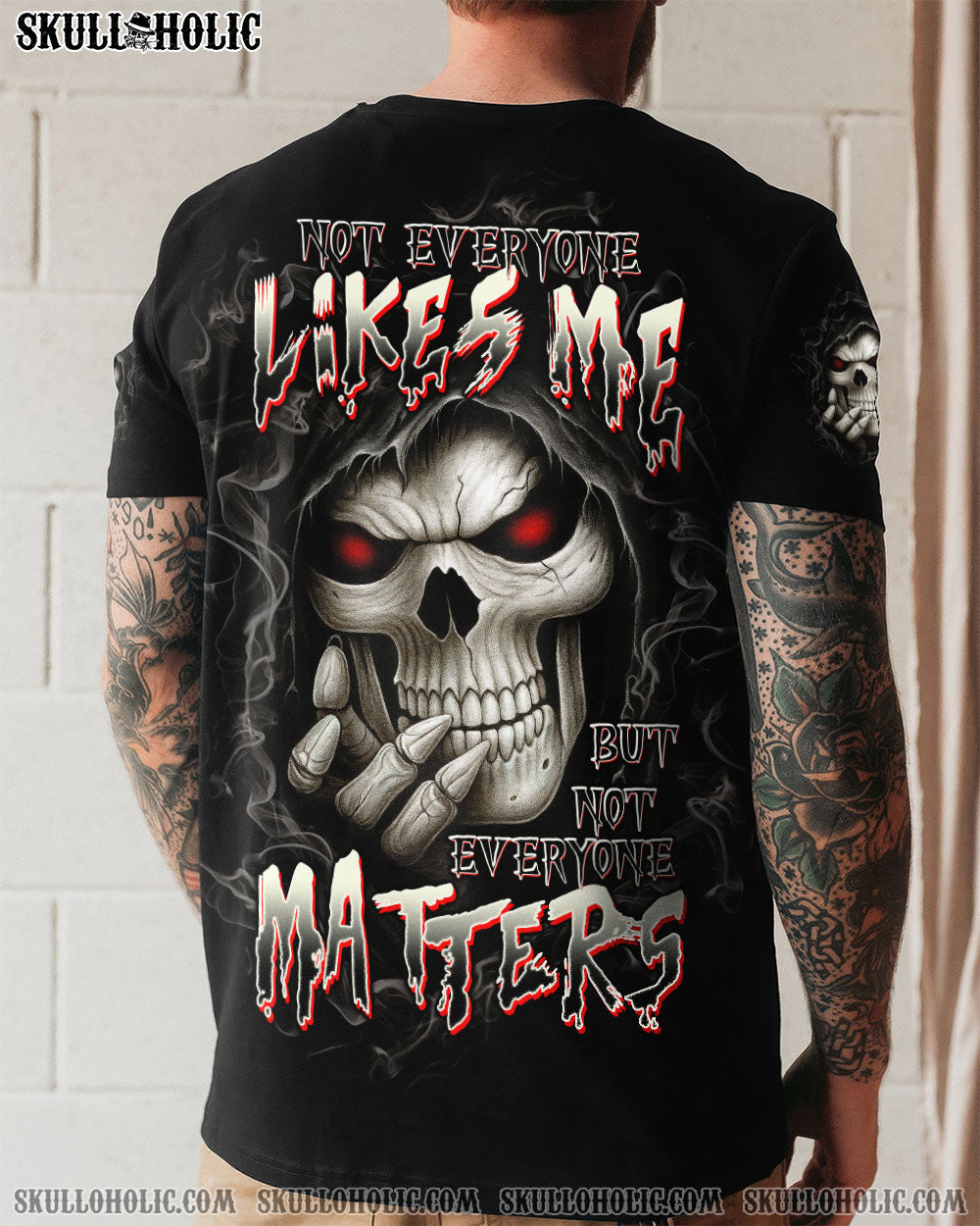 BLISSCORNERS NOT EVERYONE LIKES ME SKULL REAPER ALL OVER PRINT -  TLTW0808252