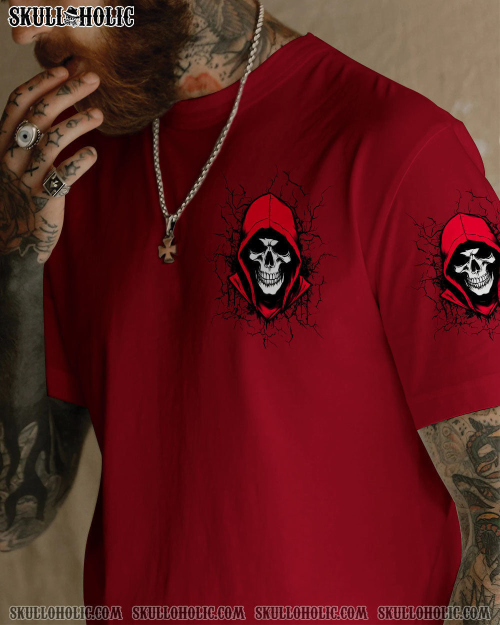 BLISSCORNERS I AM WHO I AM SKULL  REAPER ALL OVER PRINT