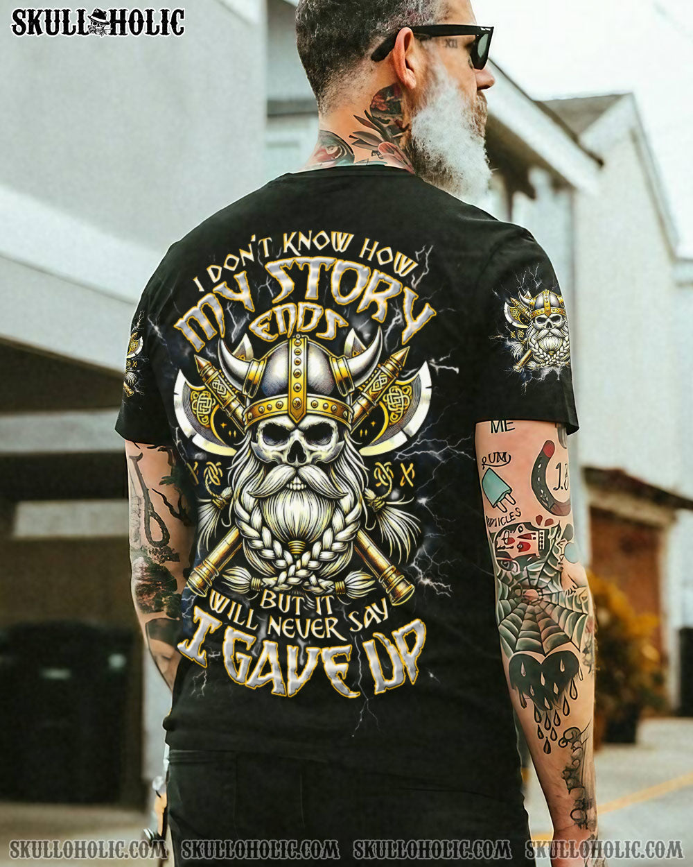 BLISSCORNERS I DON'T KNOW HOW MY STORY ENDS VIKING SKULL ALL OVER PRINT