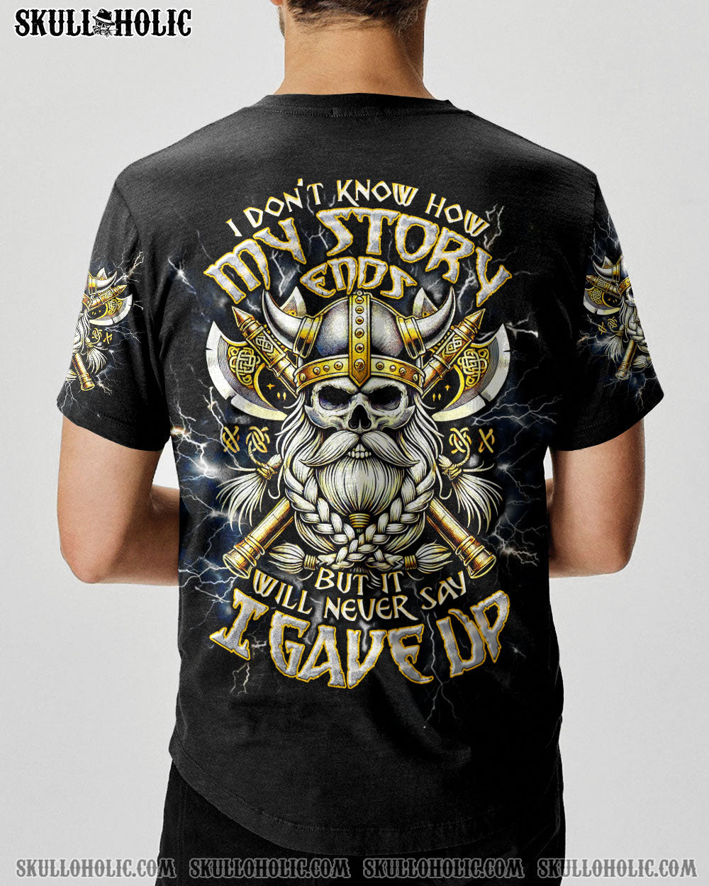 BLISSCORNERS I DON'T KNOW HOW MY STORY ENDS VIKING SKULL ALL OVER PRINT
