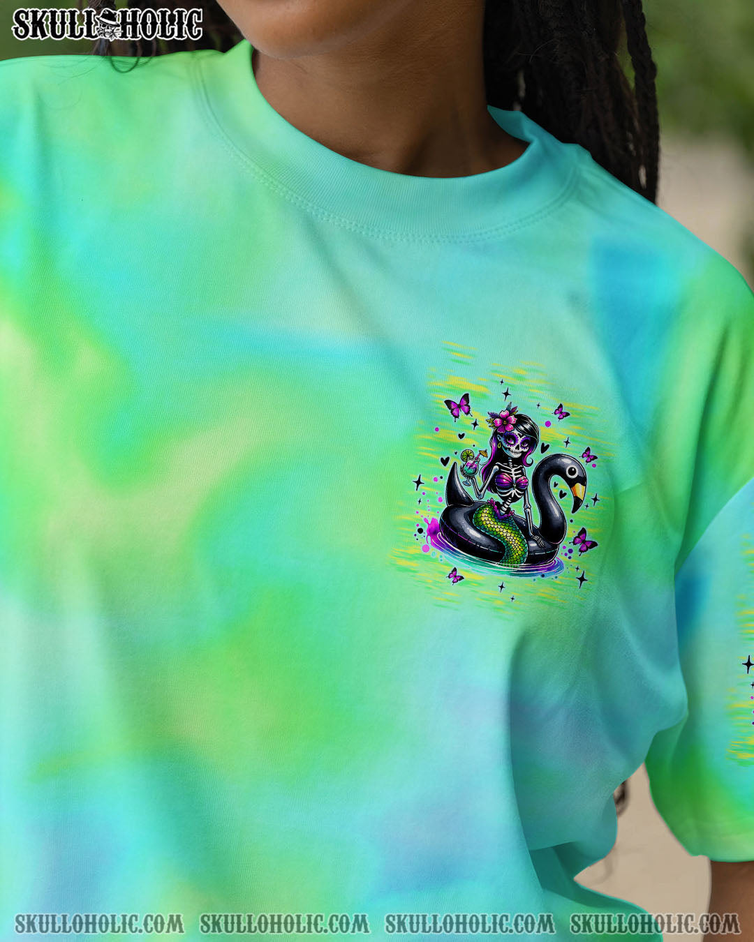 BLISSCORNERS HOT GHOUL SUMMER MERMAID SKELETON ALL OVER PRINT