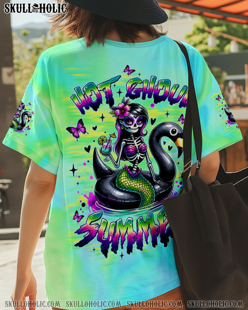BLISSCORNERS HOT GHOUL SUMMER MERMAID SKELETON ALL OVER PRINT