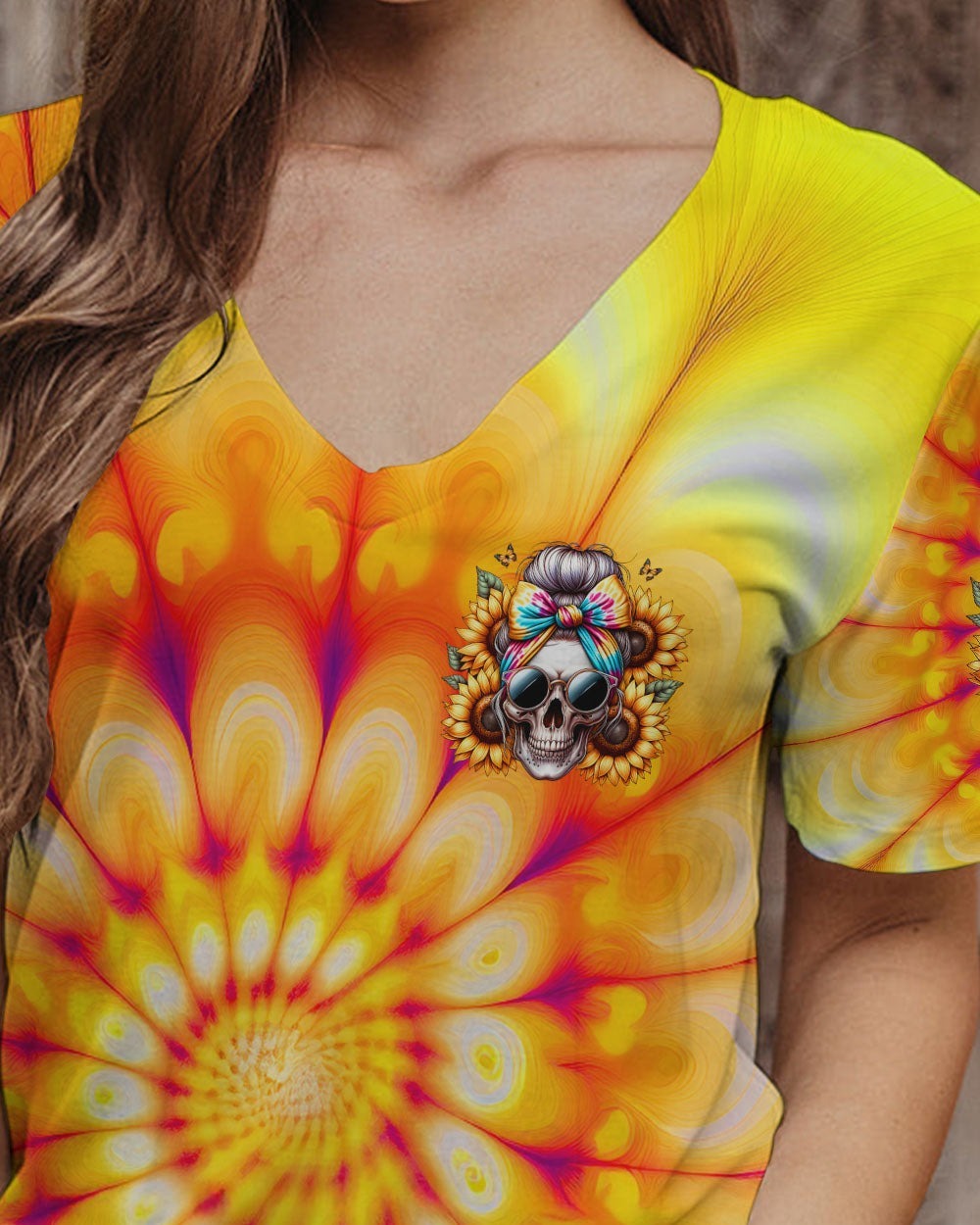 BLISSCORNERS ASSUMING I WAS LIKE MOST GIRLS MESSY BUN SKULL ALL OVER PRINT