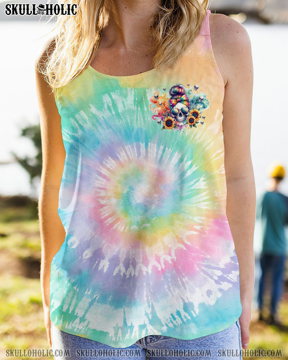 BLISSCORNERS MY GIVE A F IS BROKEN MESSY BUN SKULL ALL OVER PRINT