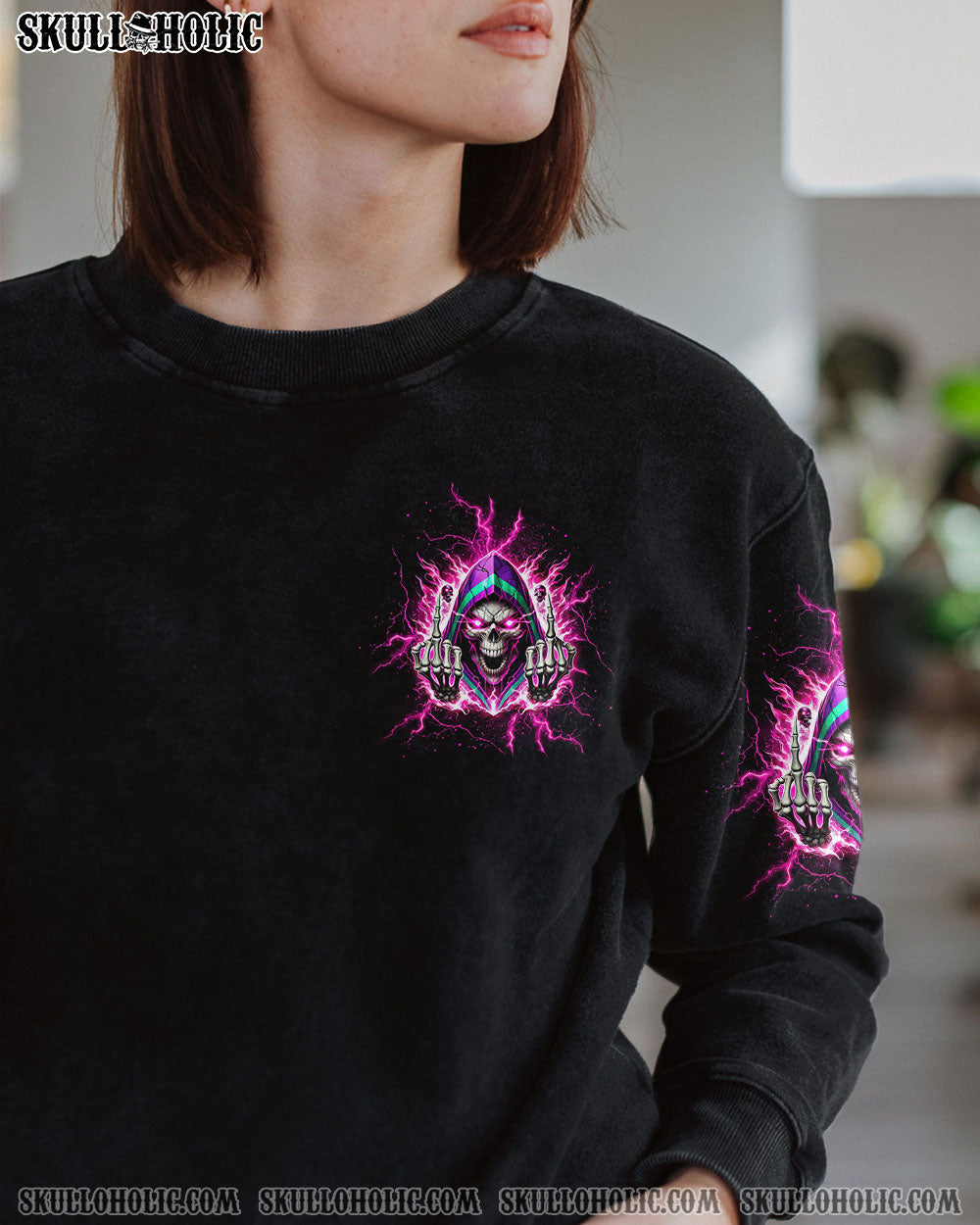 BLISSCORNERS MY GIVE A F IS BROKEN REAPER FIRE SKULL ALL OVER PRINT