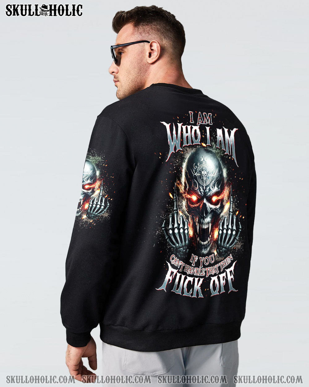 BLISSCORNERS I AM WHO I AM SKULL  ALL OVER PRINT