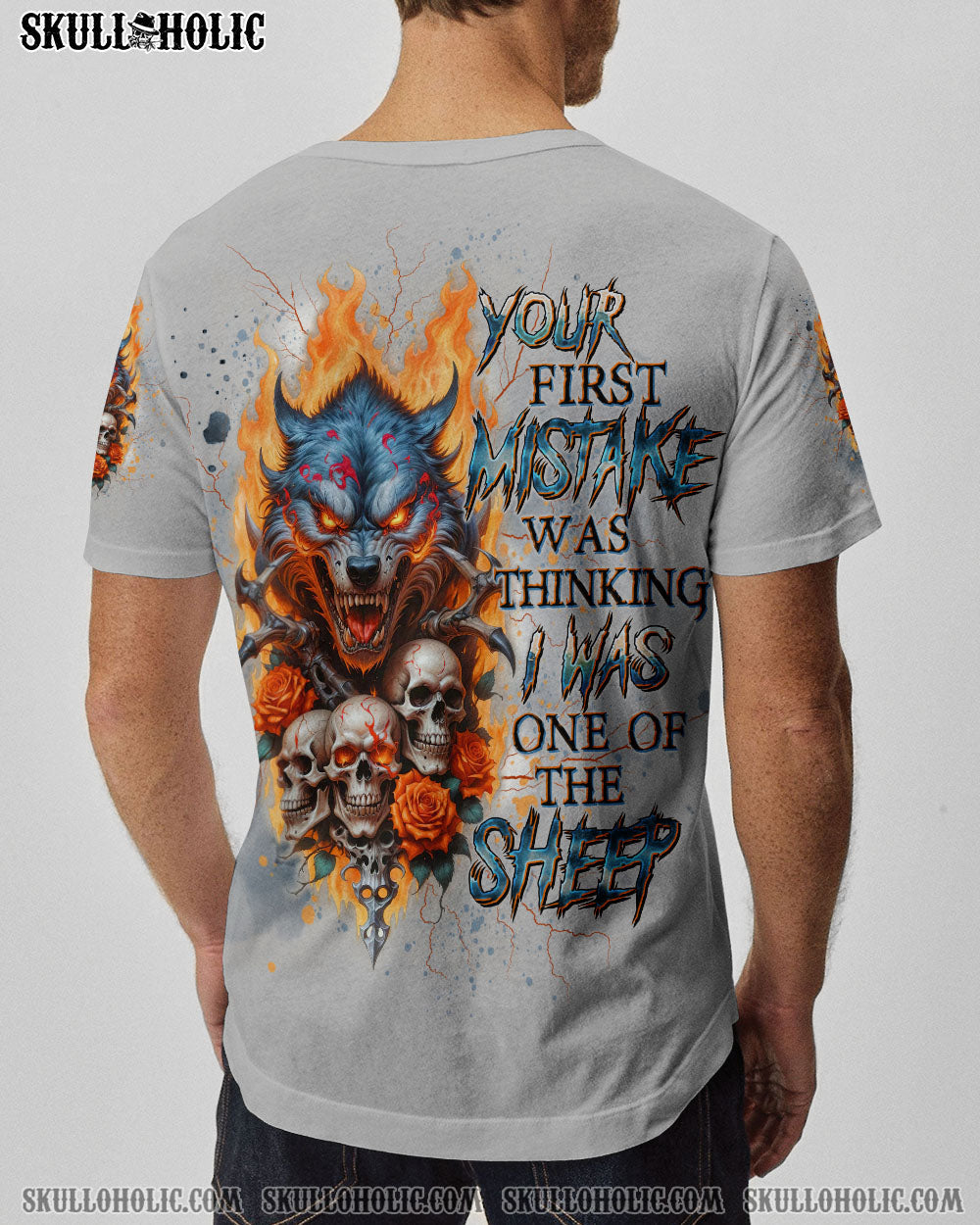 BLISSCORNERS YOUR FIRST MISTAKE WOLF SKULL ALL OVER PRINT