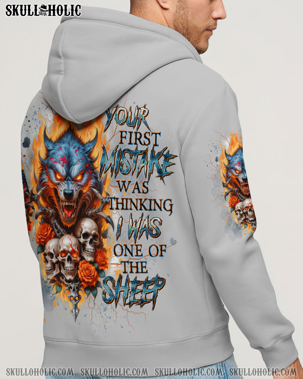 BLISSCORNERS YOUR FIRST MISTAKE WOLF SKULL ALL OVER PRINT