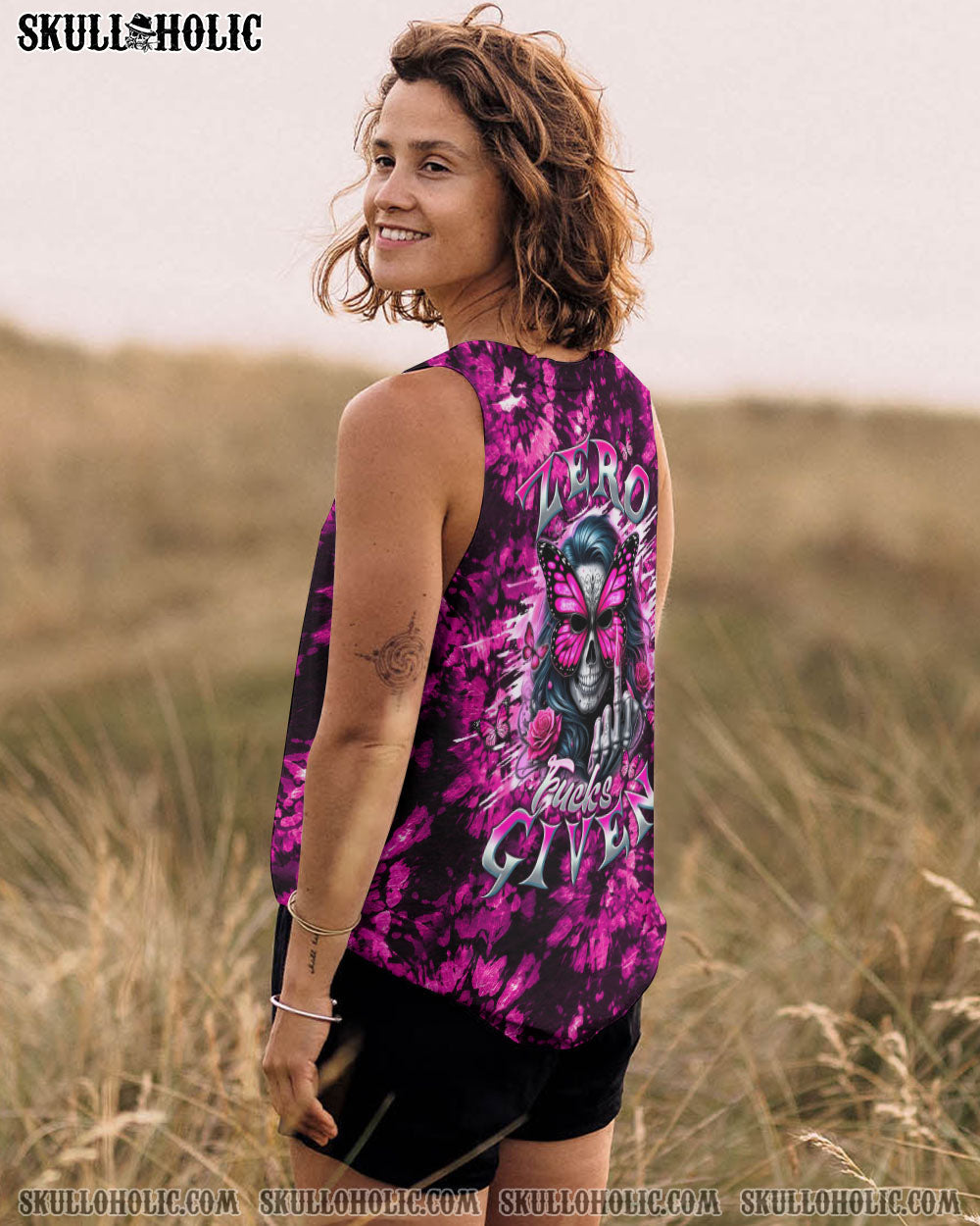 BLISSCORNERS ZERO F GIVEN SKULL LADY TIE DYE ALL OVER PRINT