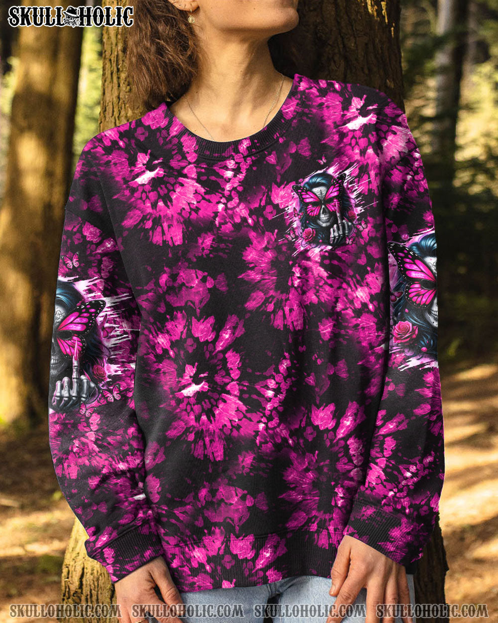 BLISSCORNERS BUT DID YOU DIE MOM LIFE  SKULL LADY TIE DYE  ALL OVER PRINT