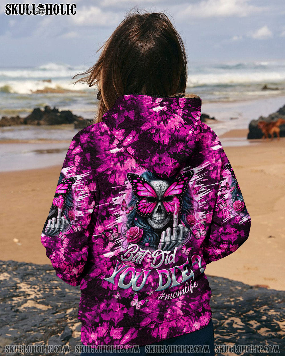 BLISSCORNERS BUT DID YOU DIE MOM LIFE  SKULL LADY TIE DYE  ALL OVER PRINT