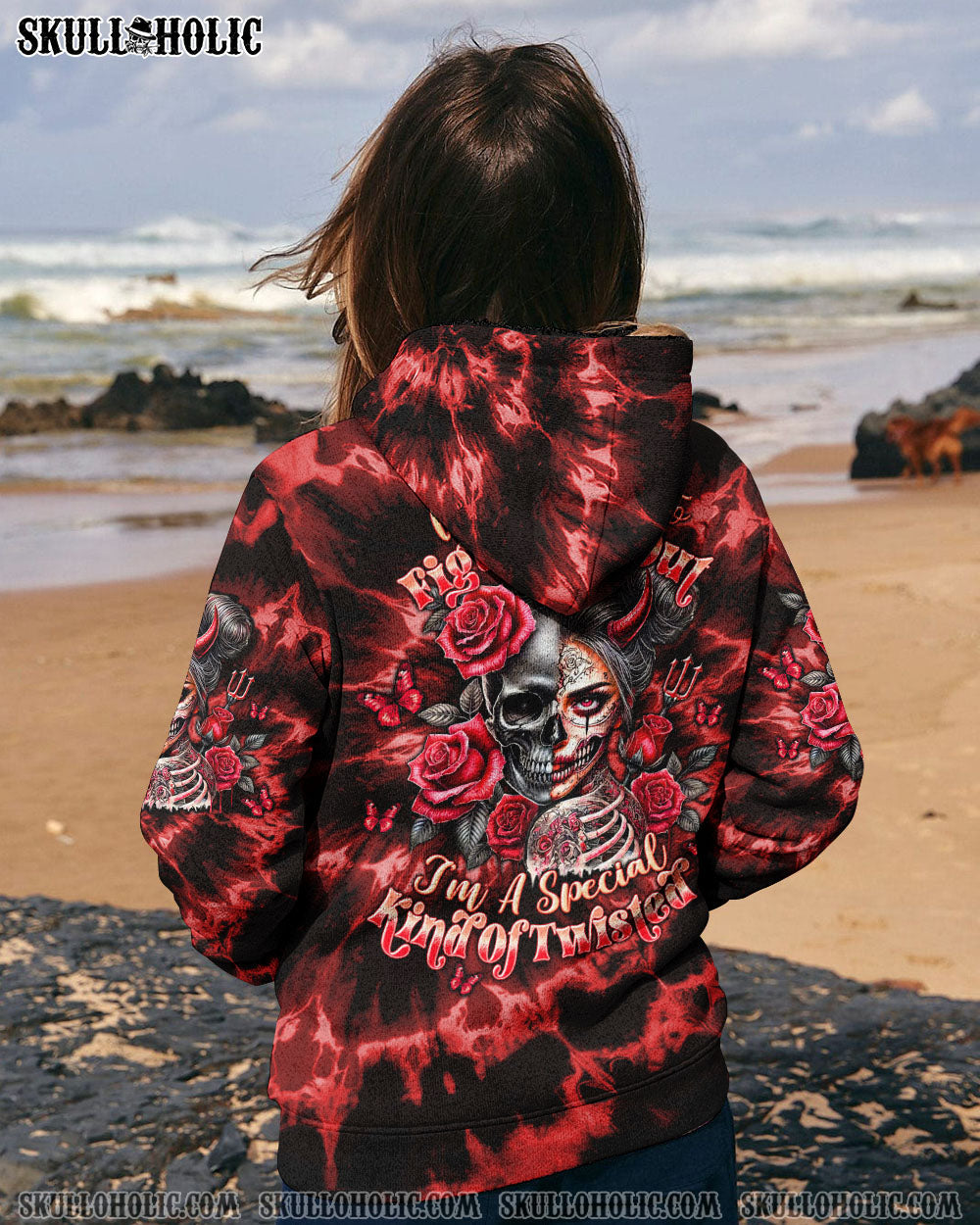 BLISSCORNERS DON'T TRY TO FIGURE ME OUT SKULL LADY  ALL OVER PRINT