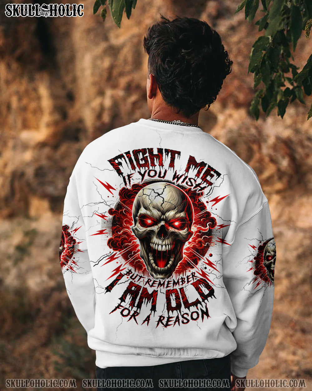 BLISSCORNERS FIGHT ME IF YOU WISH MADLY SKULL ALL OVER PRINT