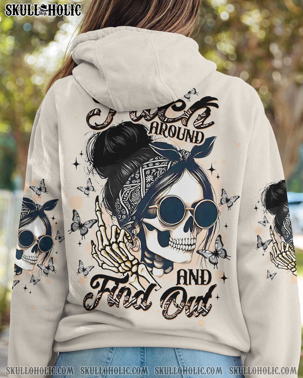 BLISSCORNERS YES I'M A B BUT NOT YOURS MESSY BUN ALL OVER PRINT