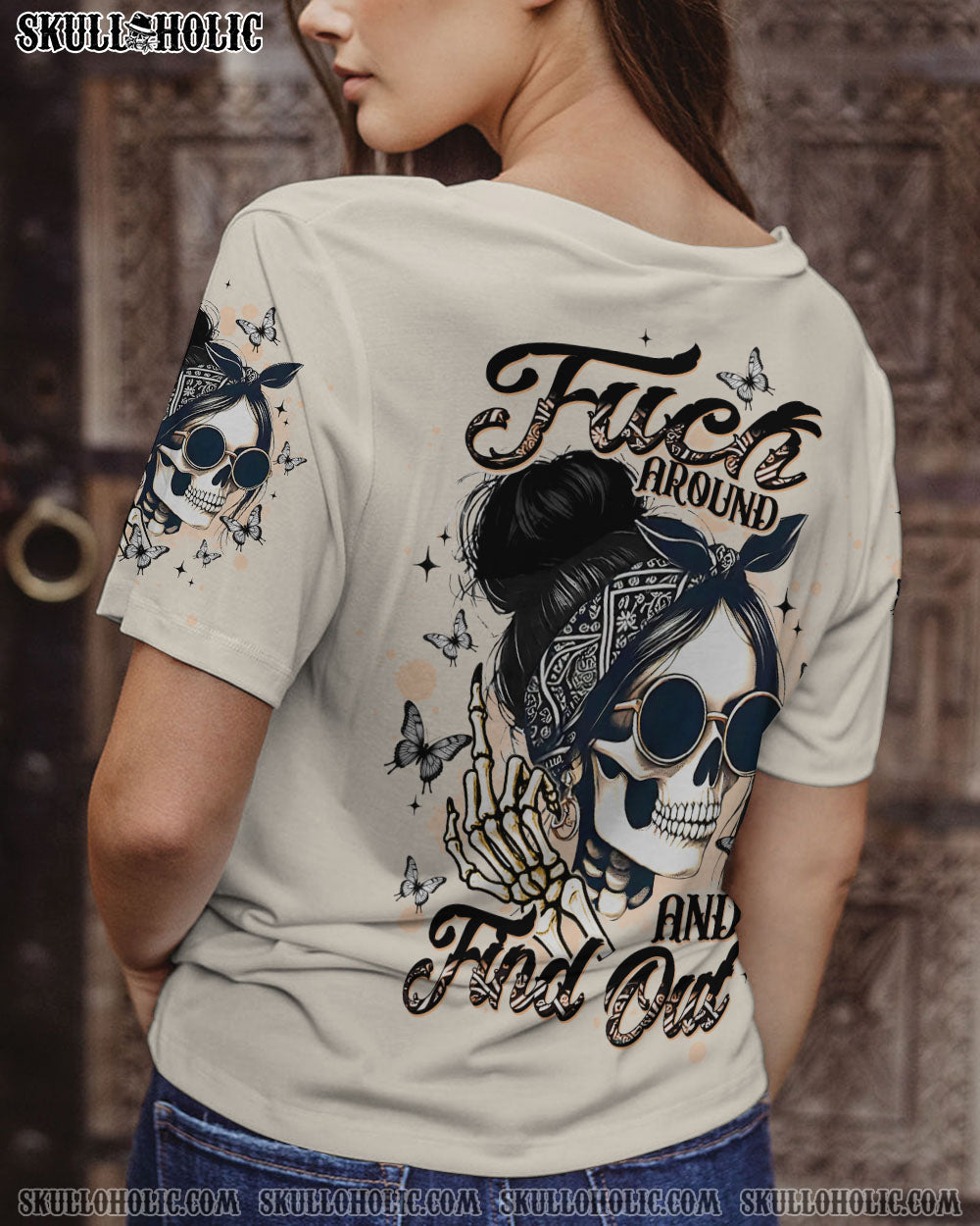 BLISSCORNERS YES I'M A B BUT NOT YOURS MESSY BUN ALL OVER PRINT