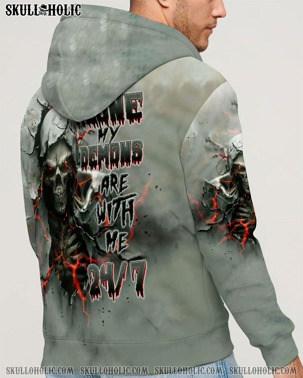 BLISSCORNERS I'M NEVER ALONE MY DEMONS ARE WITH ME 24/7 ALL OVER PRINT