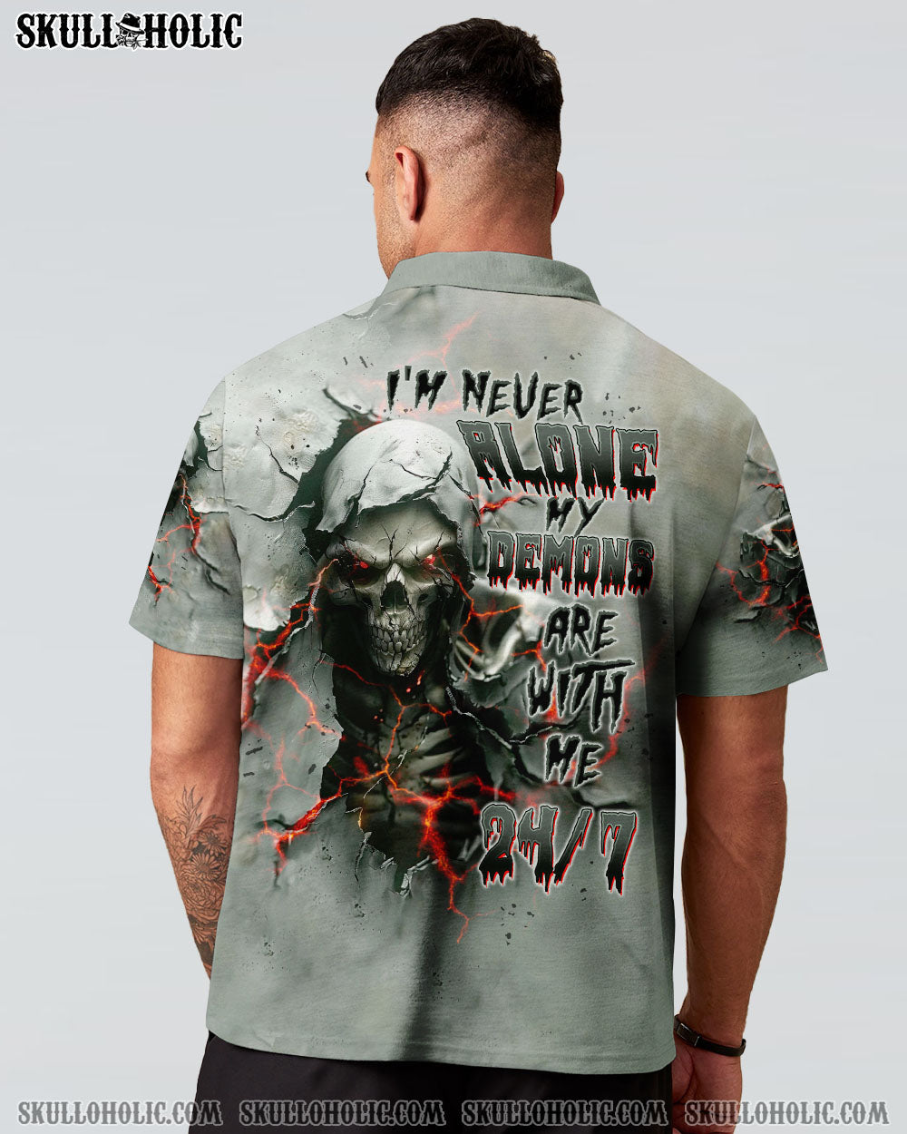 BLISSCORNERS I'M NEVER ALONE MY DEMONS ARE WITH ME 24/7 ALL OVER PRINT