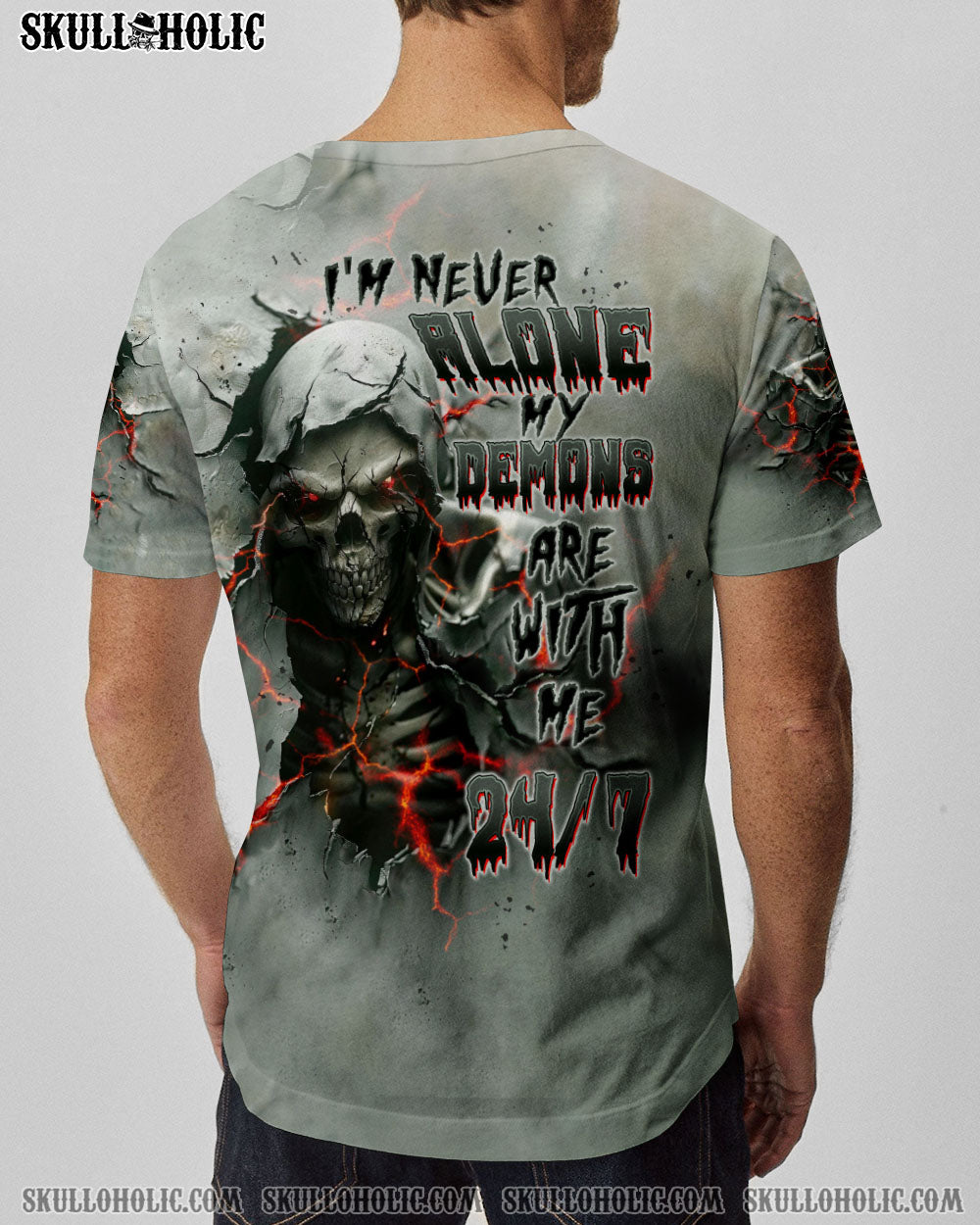 BLISSCORNERS I'M NEVER ALONE MY DEMONS ARE WITH ME 24/7 ALL OVER PRINT