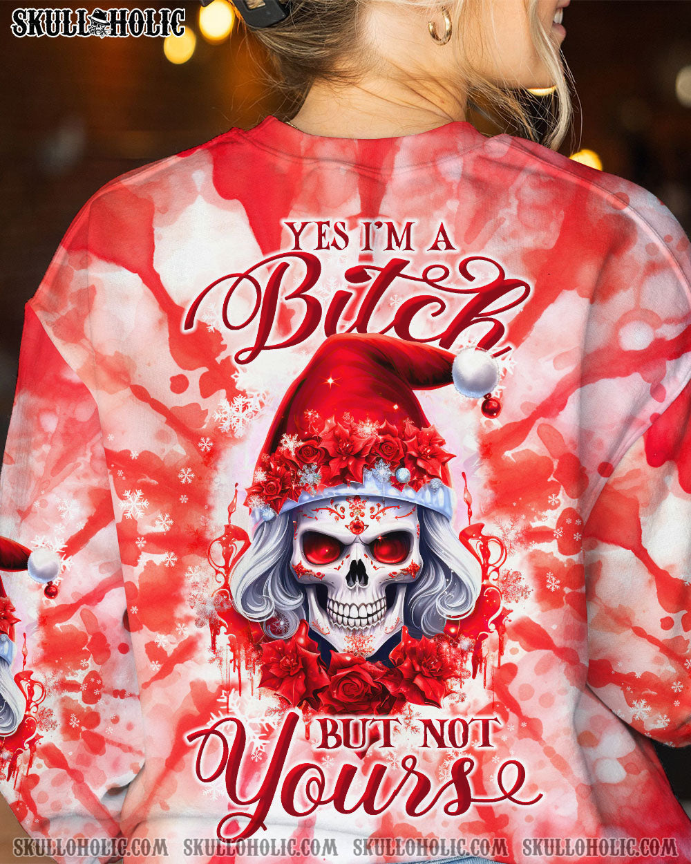 BLISSCORNERS YES I'M A B BUT NOT YOURS CHRISTMAS ALL OVER PRINT