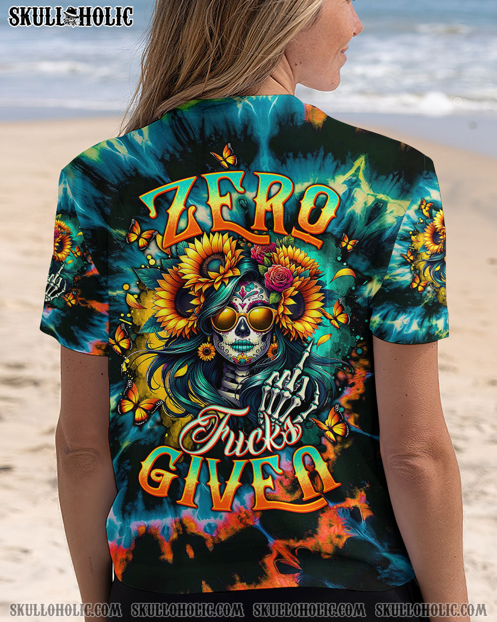 BLISSCORNERS ZERO F  GIVEN SUGAR SKULL TIE DYE  ALL OVER PRINT