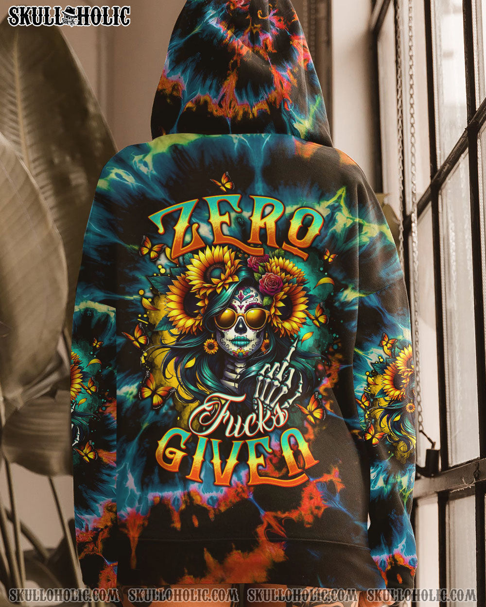 BLISSCORNERS ZERO F  GIVEN SUGAR SKULL TIE DYE  ALL OVER PRINT