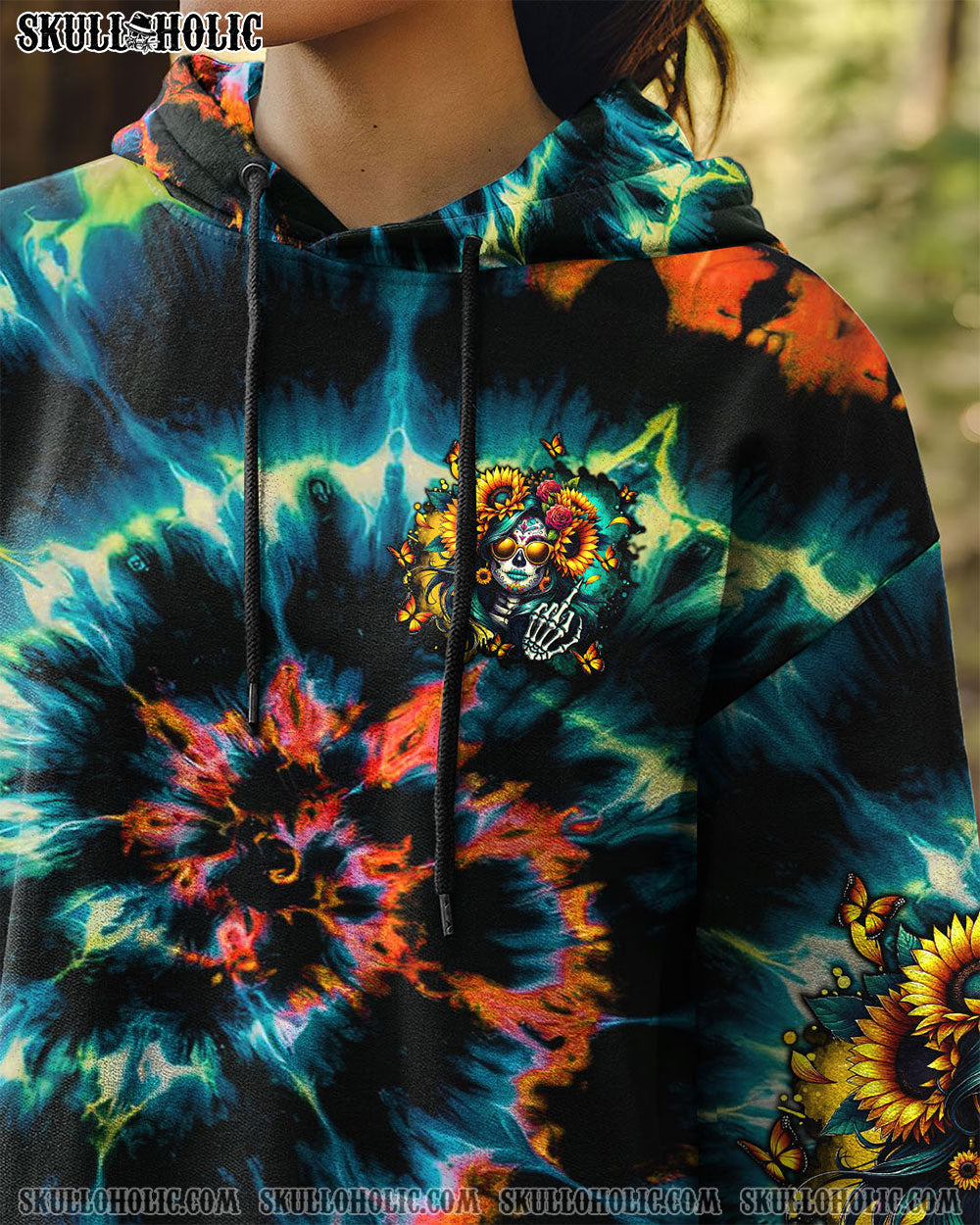 BLISSCORNERS ZERO F  GIVEN SUGAR SKULL TIE DYE  ALL OVER PRINT