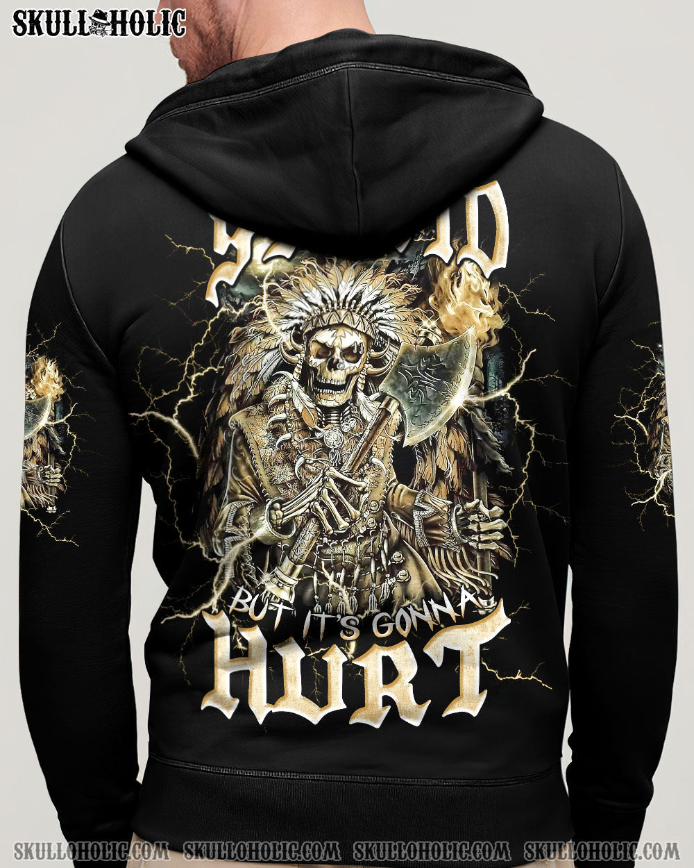 BLISSCORNERS I CAN FIX STUPID BUT IT'S GONNA HURT NATIVE SKULL  ALL OVER PRINT