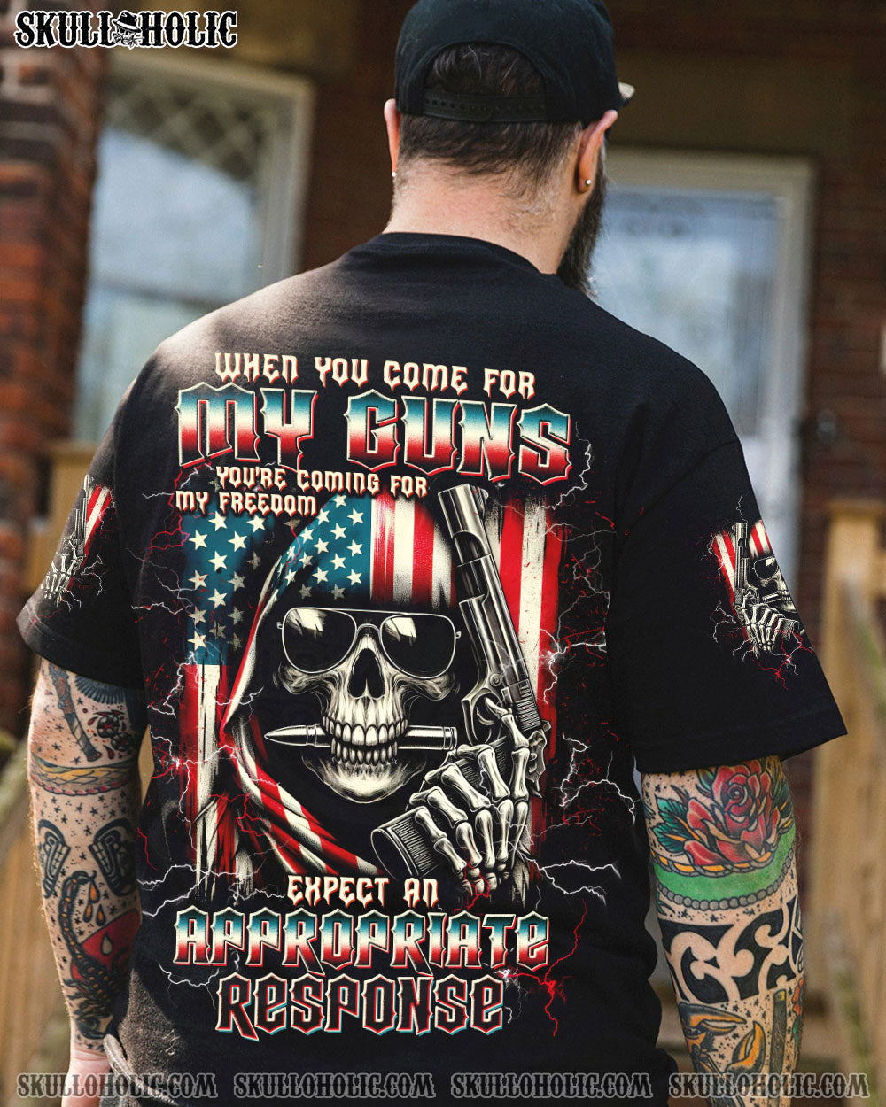 BLISSCORNERS WHEN YOU COME FOR MY G REAPER SKULL ALL OVER PRINT -  TLTW1505251