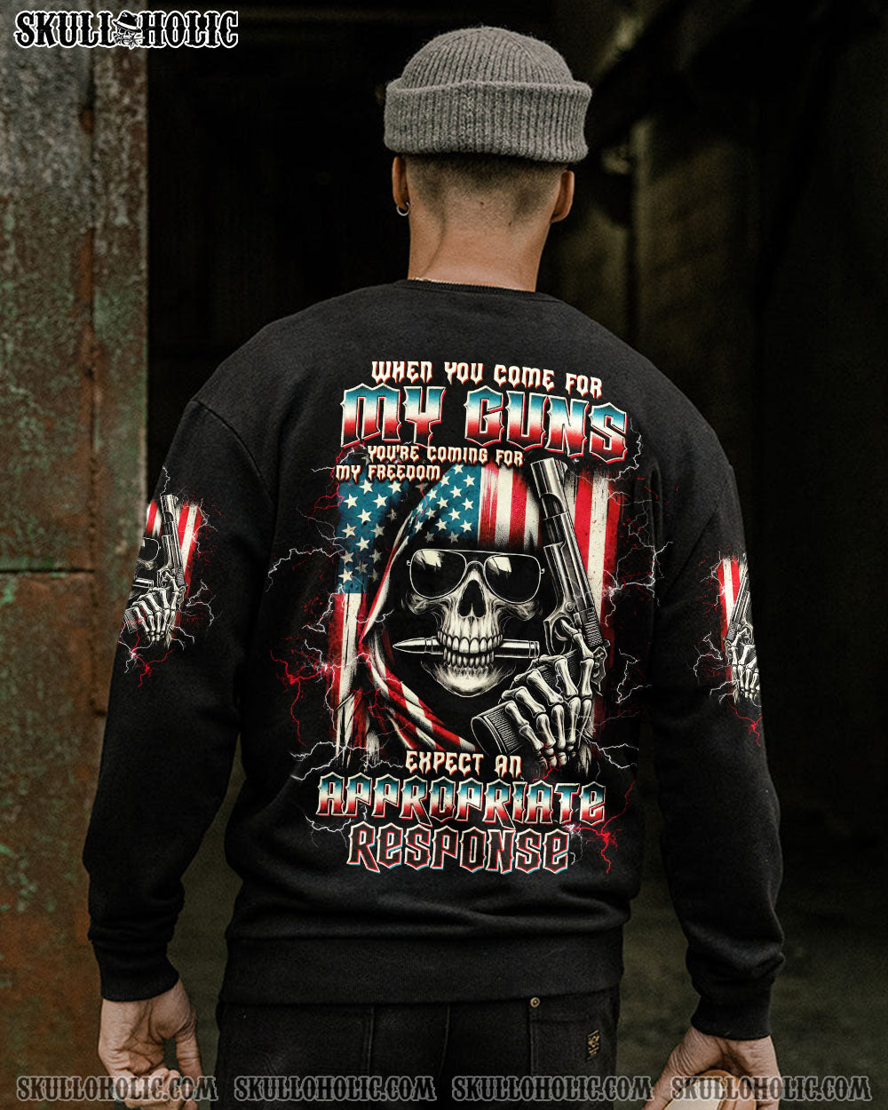 BLISSCORNERS WHEN YOU COME FOR MY G REAPER SKULL ALL OVER PRINT -  TLTW1505251