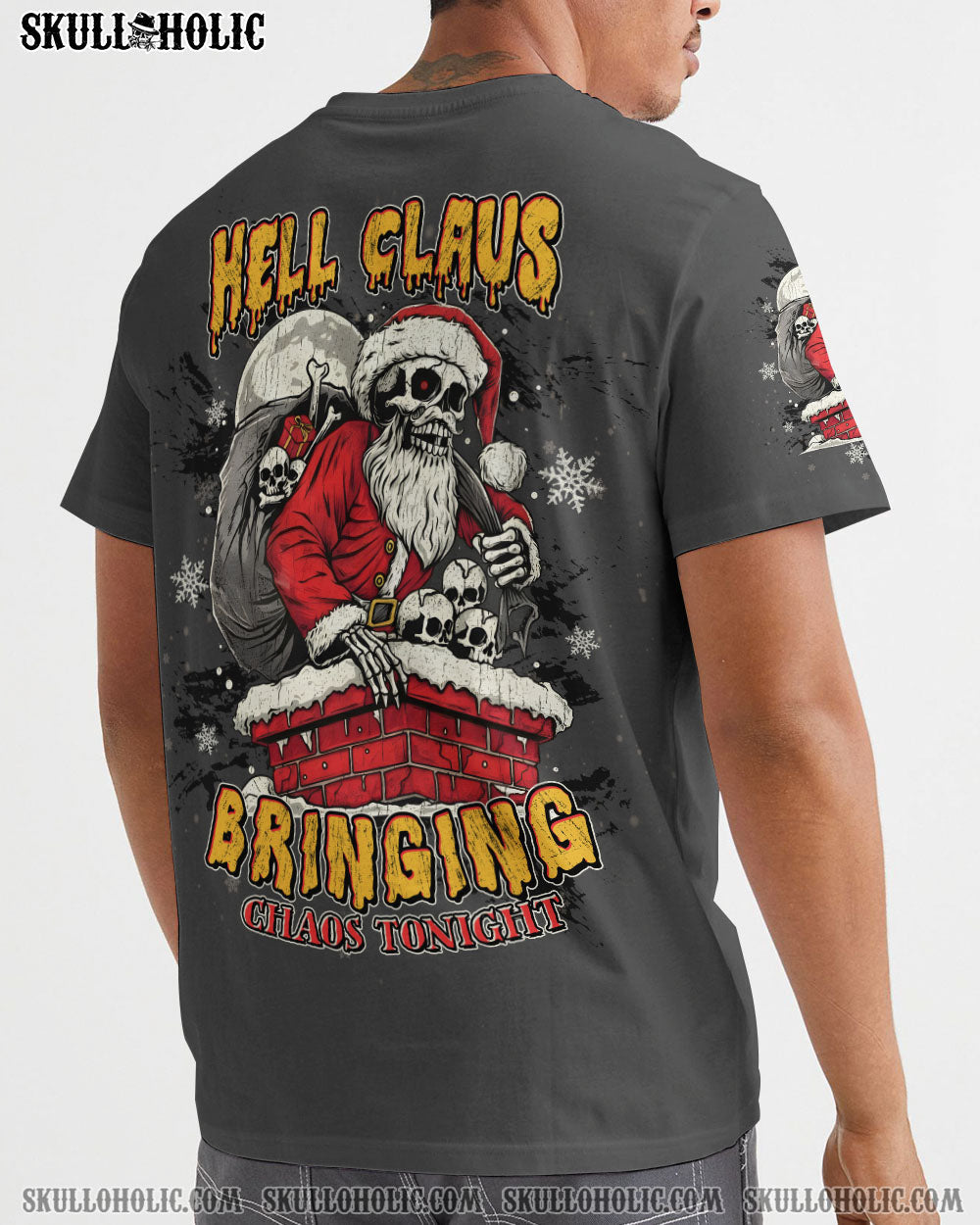 BLISSCORNERS HELL CLAUS SKULL CHRISTMAS ALL OVER PRINT