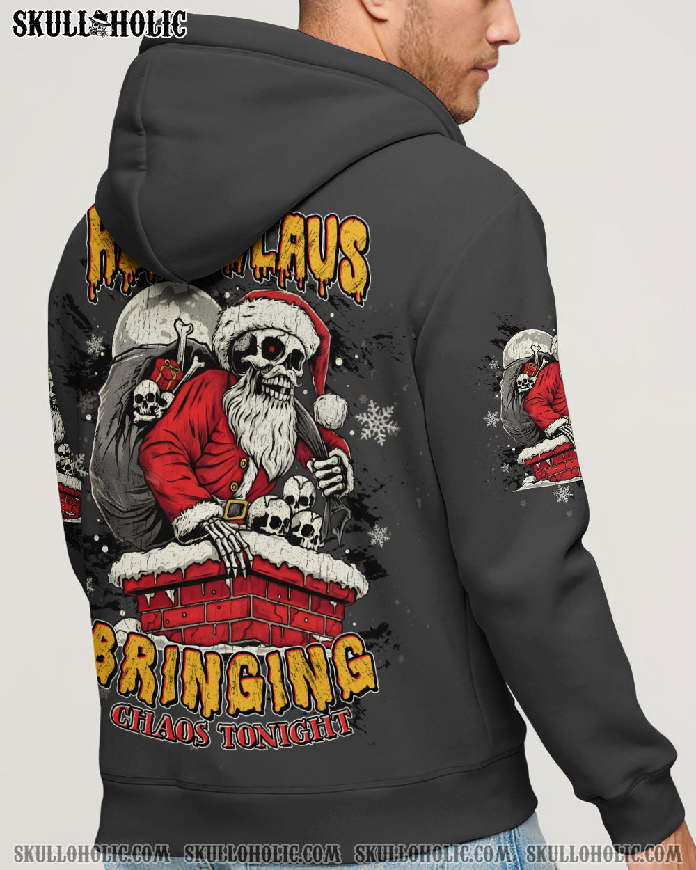BLISSCORNERS HELL CLAUS SKULL CHRISTMAS ALL OVER PRINT