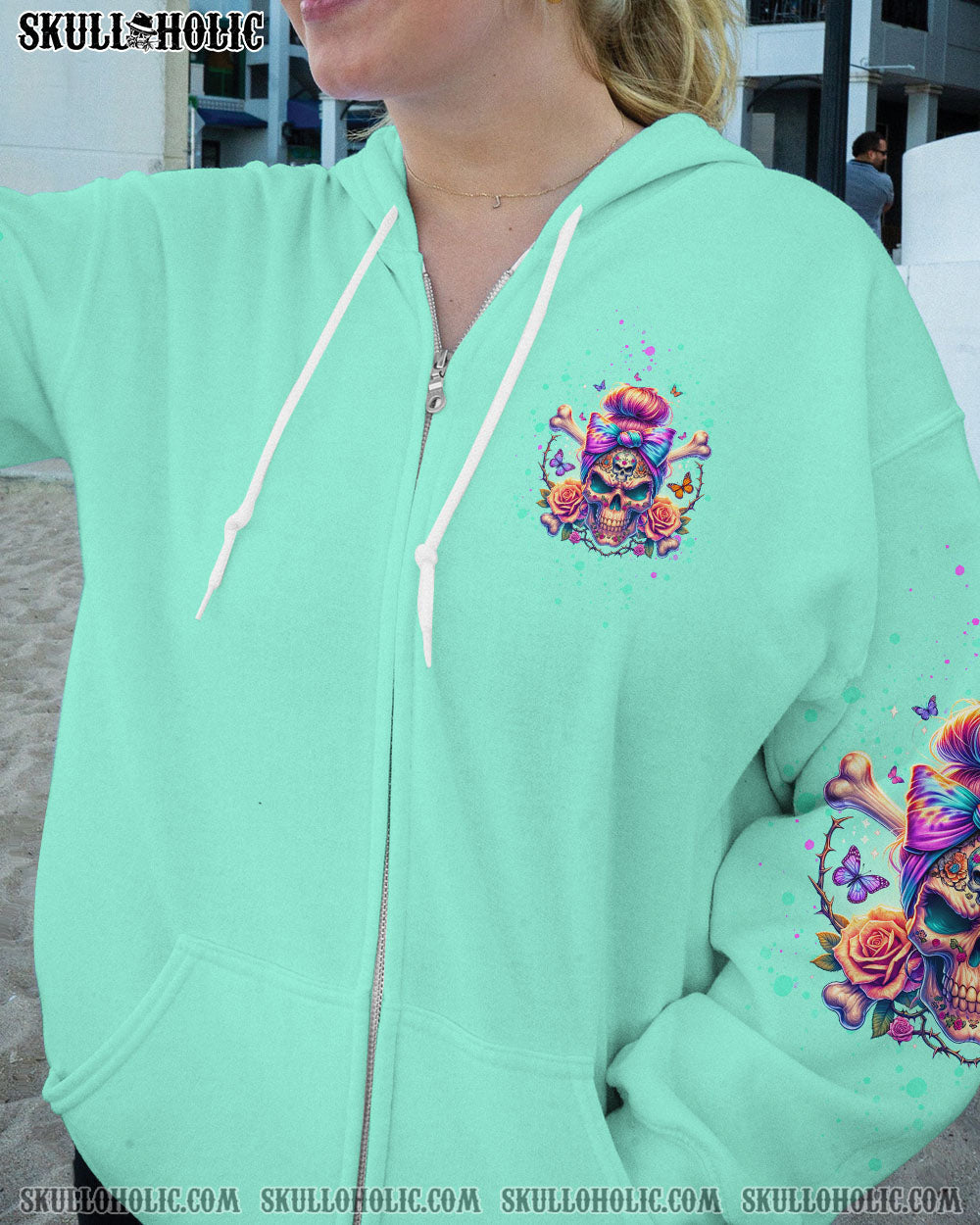 BLISSCORNERS THE GOOD GIRL IN ME MESSY BUN BUTTERFLY ALL OVER PRINT