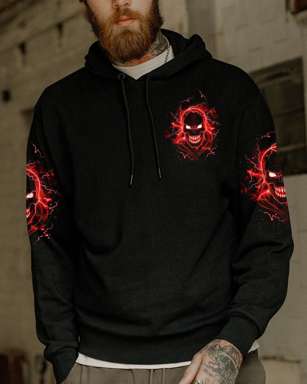 BLISSCORNERS I'M NEVER ALONE SKULL DEMON ALL OVER PRINT
