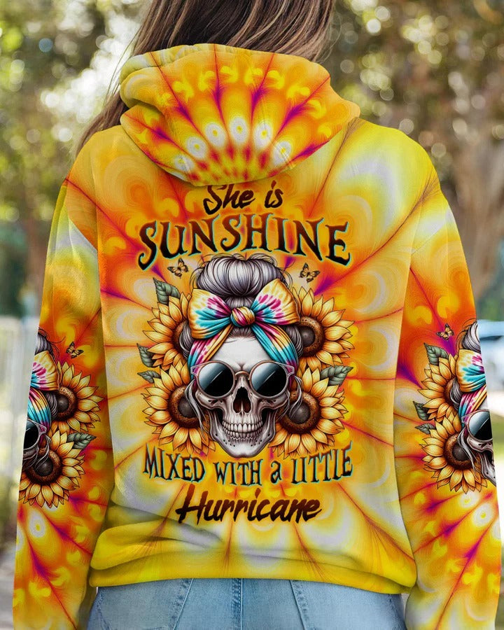 BLISSCORNERS SHE IS SUNSHINE SKULL TIE DYE ALL OVER PRINT 2