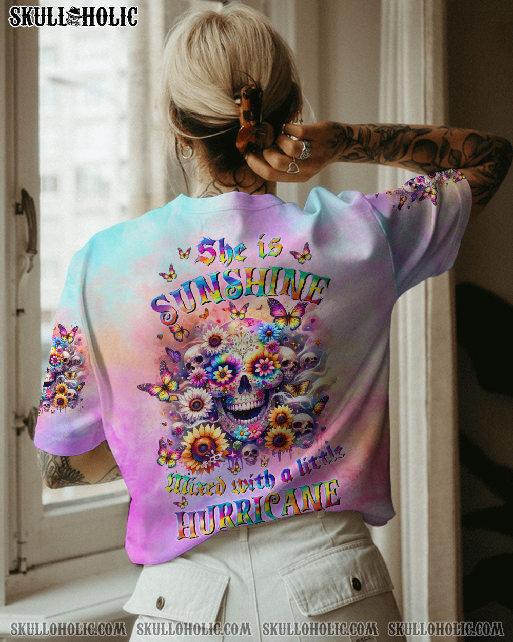 BLISSCORNERS SHE IS SUNSHINE SKULL ALL OVER PRINT