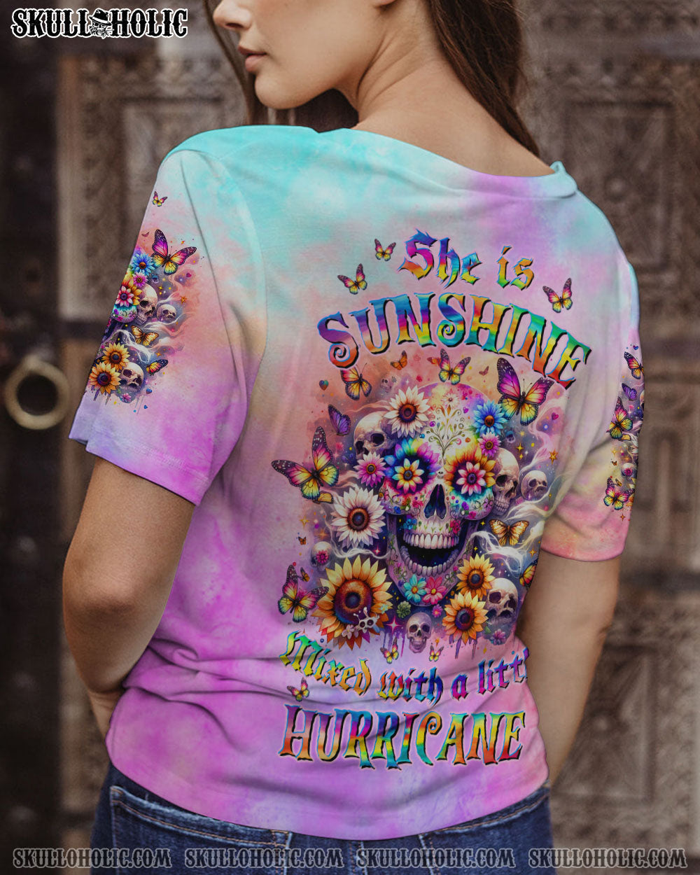 BLISSCORNERS SHE IS SUNSHINE SKULL ALL OVER PRINT