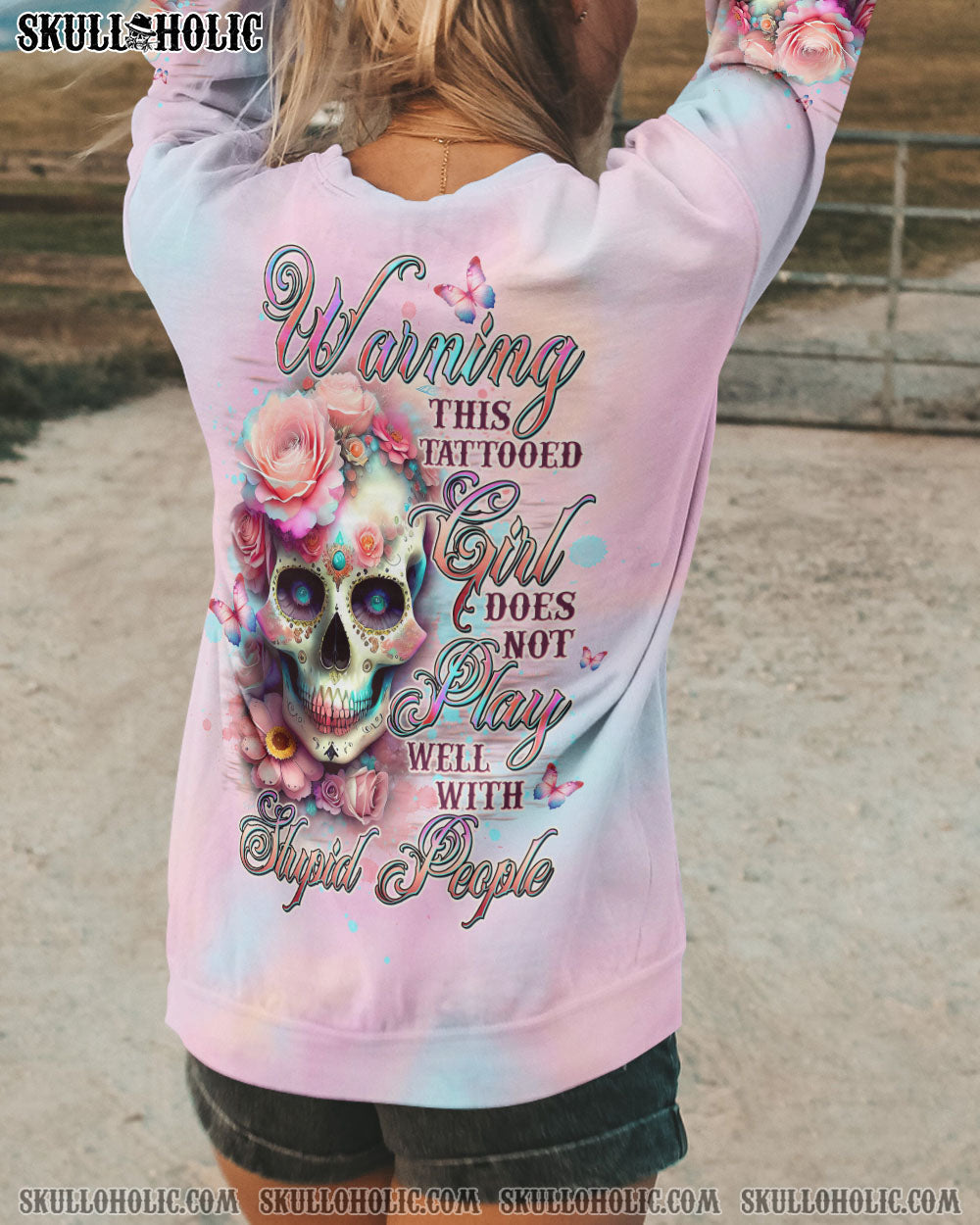 BLISSCORNERS WARNING THIS TATTOOED GIRL ALL OVER PRINT