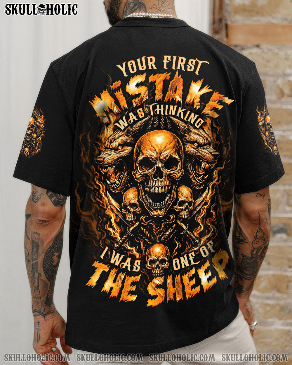 BLISSCORNERS YOUR FIRST MISTAKE WOLF SKULL ALL OVER PRINT