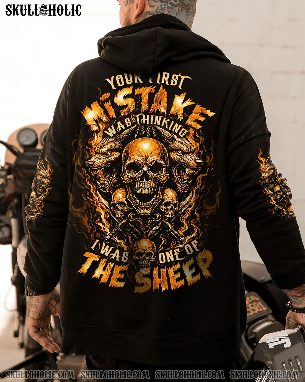 BLISSCORNERS YOUR FIRST MISTAKE WOLF SKULL ALL OVER PRINT