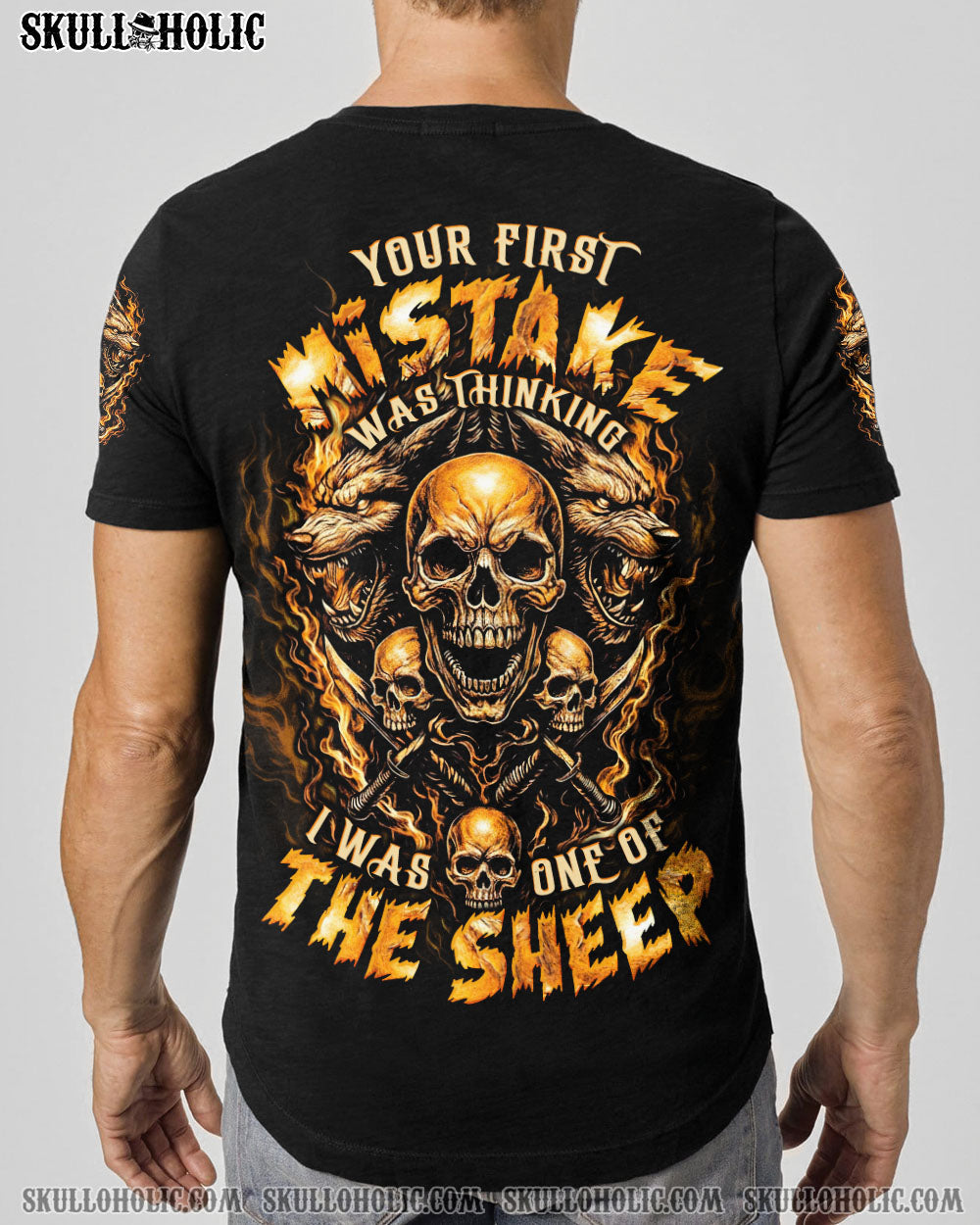BLISSCORNERS YOUR FIRST MISTAKE WOLF SKULL ALL OVER PRINT