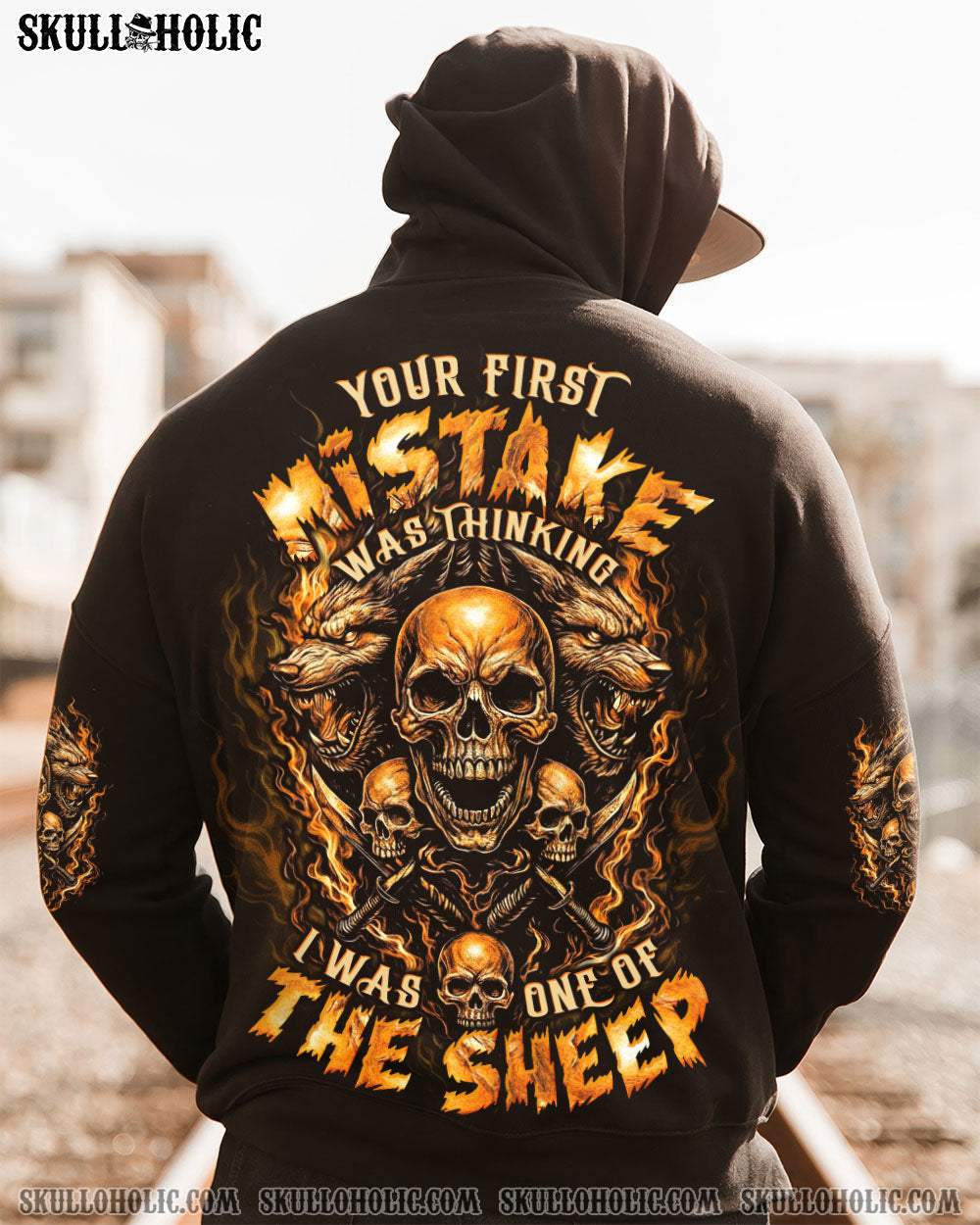 BLISSCORNERS YOUR FIRST MISTAKE WOLF SKULL ALL OVER PRINT