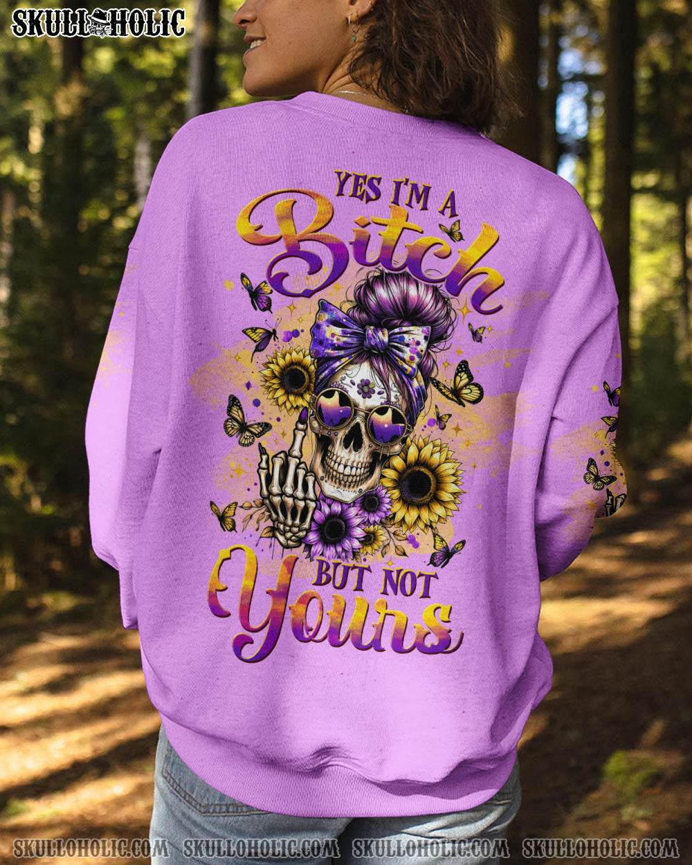 BLISSCORNERS THE GOOD GIRL IN ME MESSY BUN ROSE ALL OVER PRINT