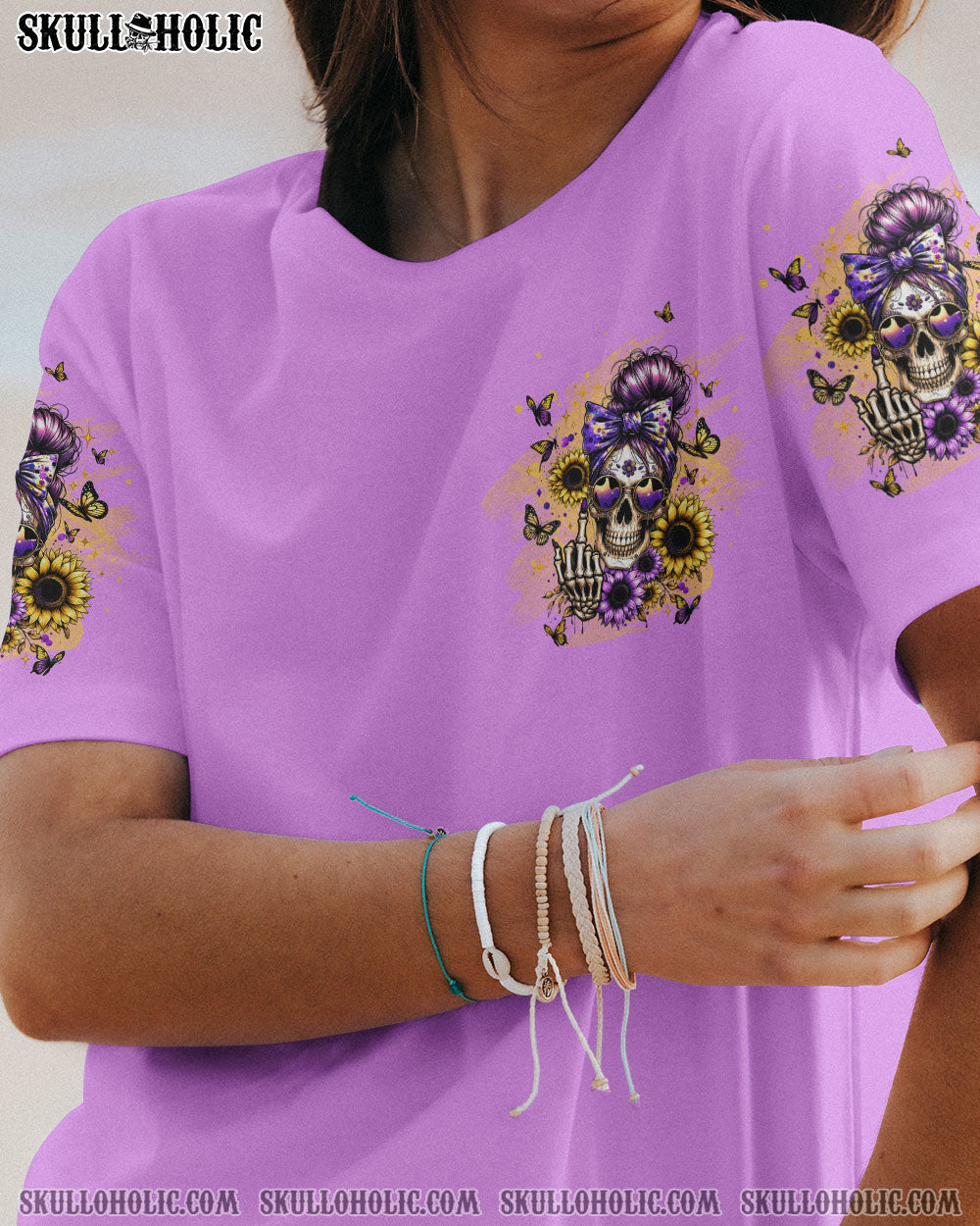 BLISSCORNERS THE GOOD GIRL IN ME MESSY BUN ROSE ALL OVER PRINT
