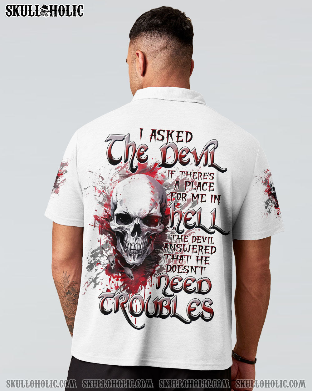 BLISSCORNERS I ASKED THE DEVIL SKULL ALL OVER PRINT