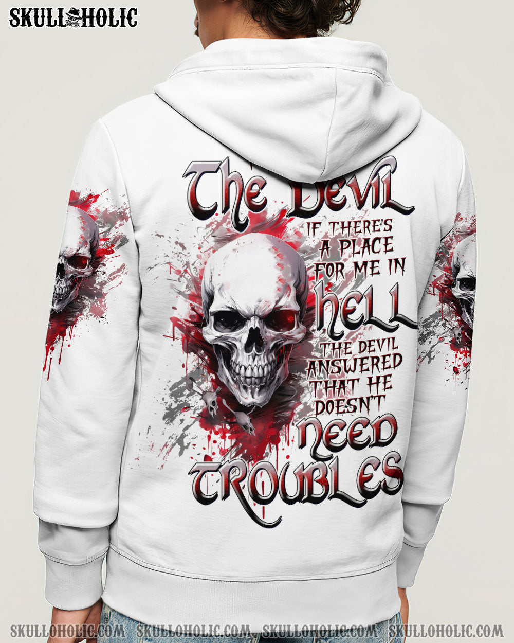 BLISSCORNERS I ASKED THE DEVIL SKULL ALL OVER PRINT