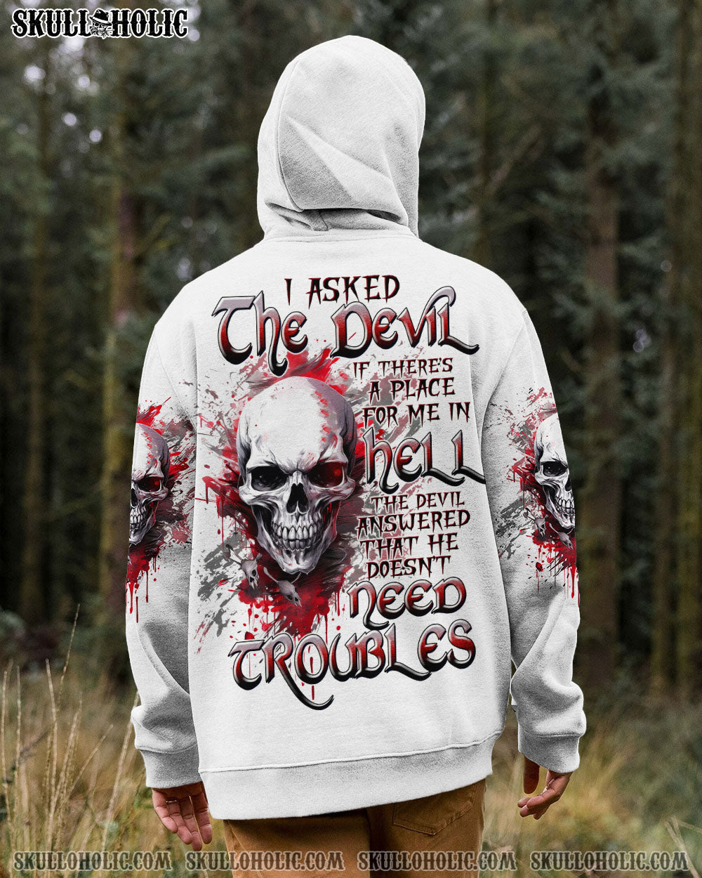 BLISSCORNERS I ASKED THE DEVIL SKULL ALL OVER PRINT