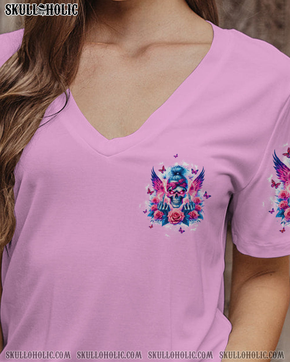 BLISSCORNERS JUDGE ME WHEN SKULL MESSY BUN ROSE ALL OVER PRINT